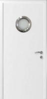 фото дверь kapelli classic, белая с иллюминатором
