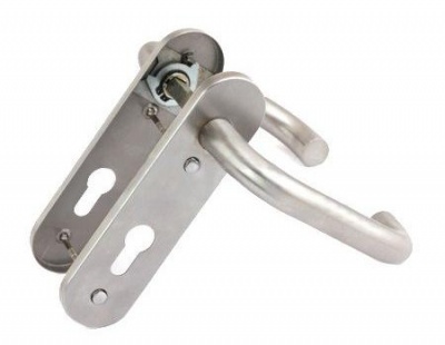 фото ручки дверная на планке apecs hp-72.1703-inox для противопожарных дверей