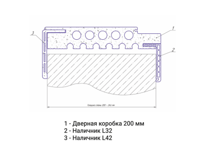 фото телескопическая дверная коробка 200 мм