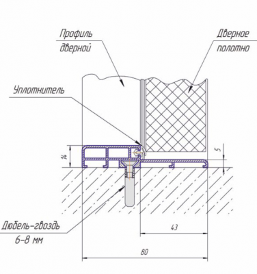 фото порог алюминиевый