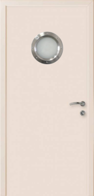 фото дверь kapelli classic, моноколор ral9001, с иллюминатором