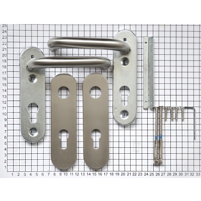 фото ручка дверная на планке doorlock 038kp/f-s9 pz72 для противопожарных дверей